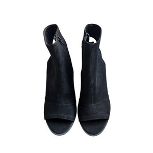 BRASH Open Suede Ankle Bootie in Black size 10 US